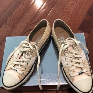 Donald Pliner snake print sneakers